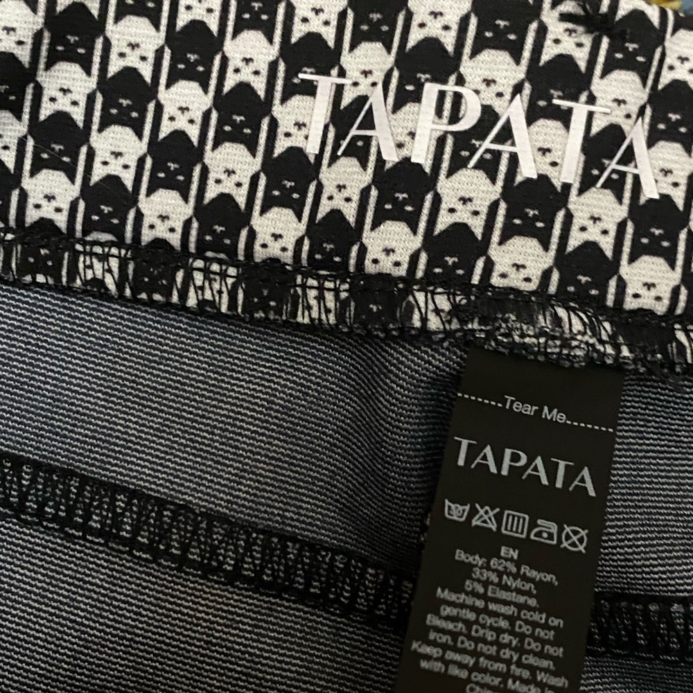 Tapata Womens New Cat Print Flare Leg Soft Stretchy Pants - Picture 8 of 8